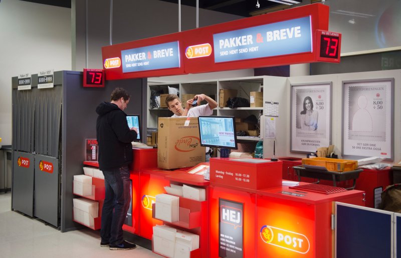 Postbutik/"posthus" i Føtex i Husum. Foto: ©Henrik Petit Pressefoto fra Post Danmark