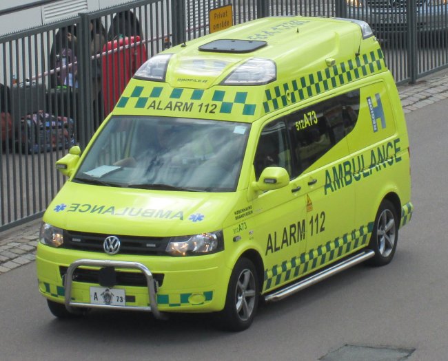 Ambulance fra Københavns Brandvæsen. Foto: ©René Thaulov Nielsen