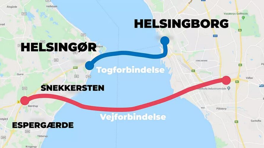 Skåne vil bygge fire tunneler mellem Helsingør og Helsingborg